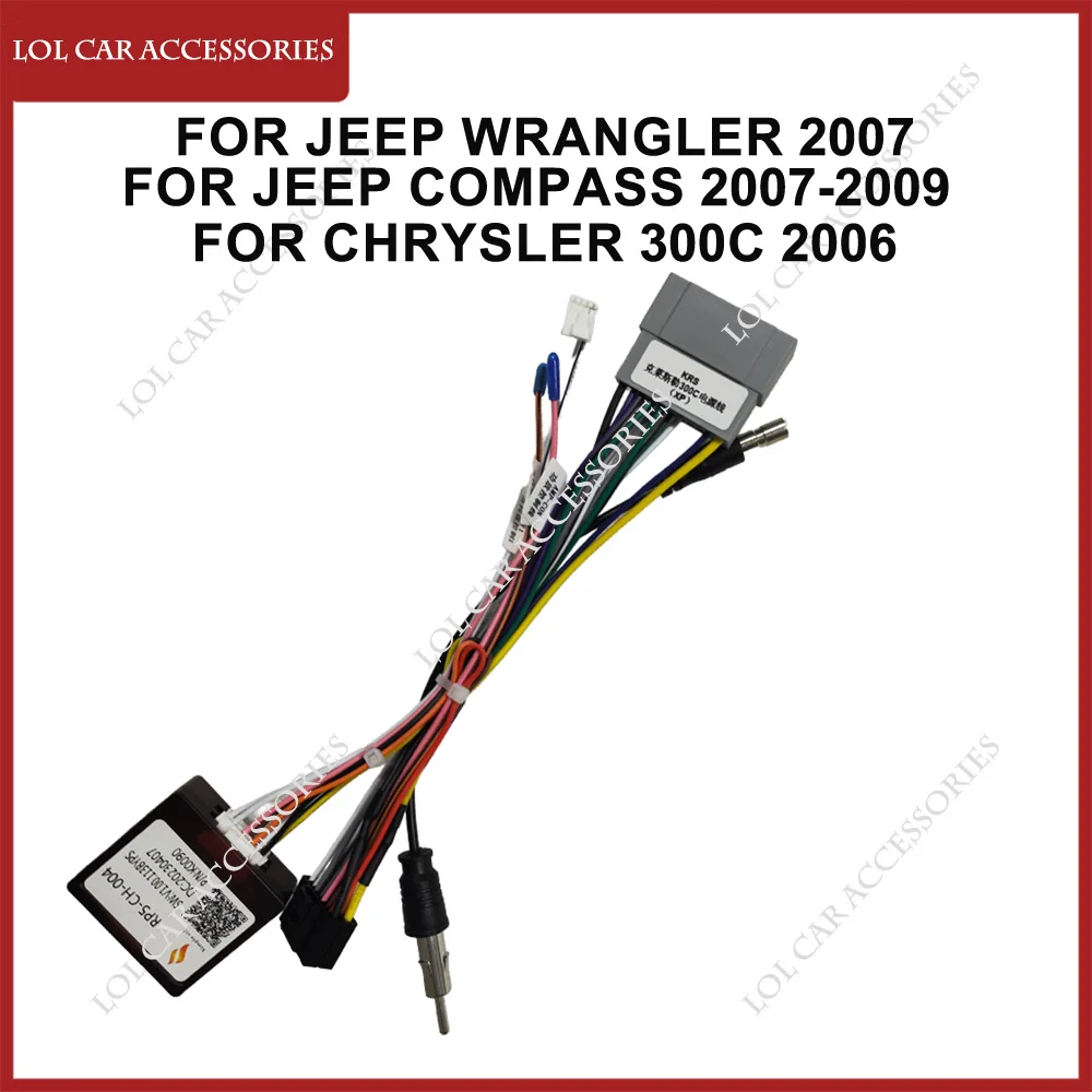 

5 шт. кабель питания Canbus для Jeep Wrangler 2007 / Compass 2007-2009 / Chrysler 300C 2006 автомобильное радио Android плеер Жгут Проводов
