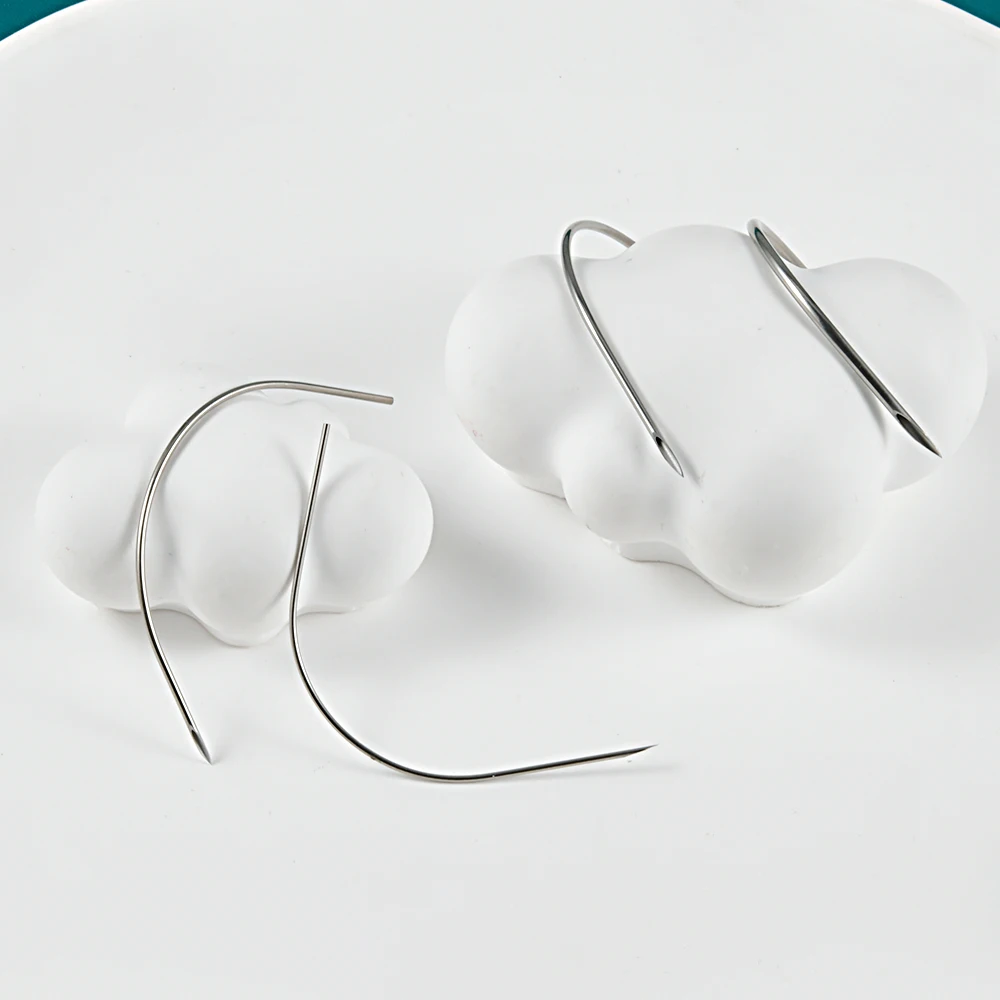 Navel Piercing Tool 10pcs/Lot Curved Needle With Disposable Sterile Package Surgical Steel Belly Button Rings