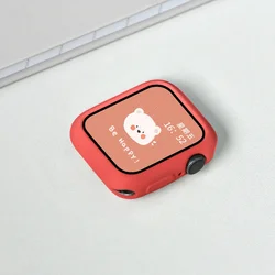 Premium Candy Silicone Soft Protector for Apple Watch - Vibrant Colors (12 Red)