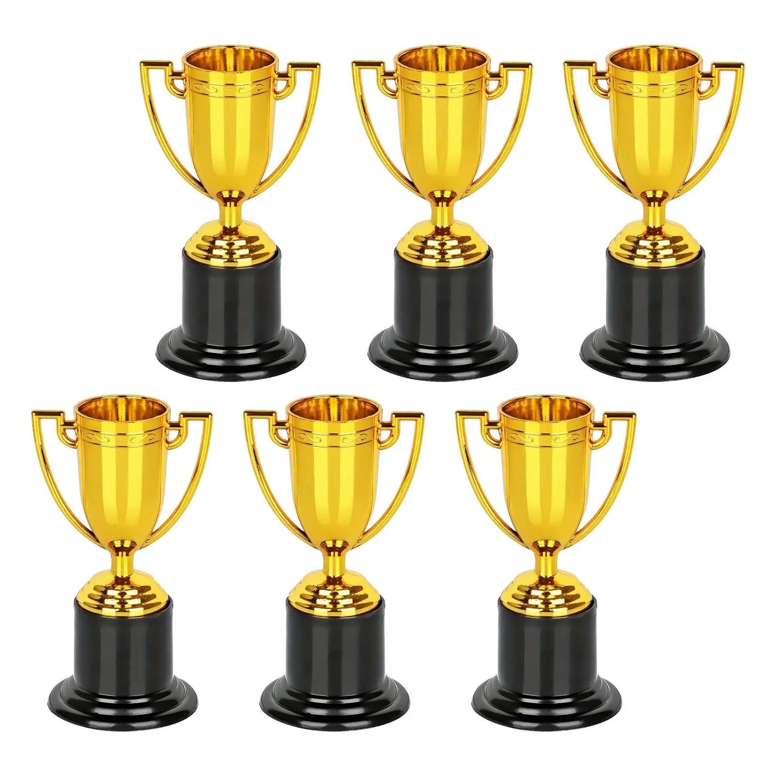 6 Pieces Trophies for Kids Award Trophy Cups Adults Fashion Funny Round Base Participation Trophy Cups for Award Ceremonies