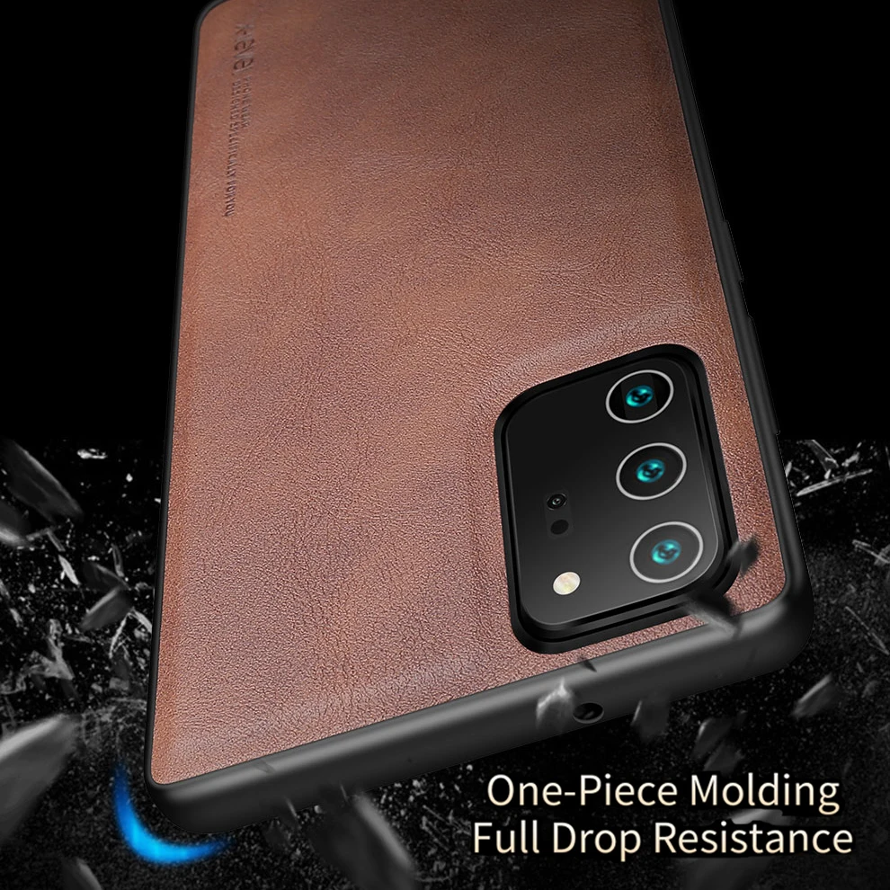 X-level Pu Leather Case For Samsung Note 20 Ultra Soft Silicone Edge Back Phone Cover For Samsung Galaxy Note20 Ultra Case