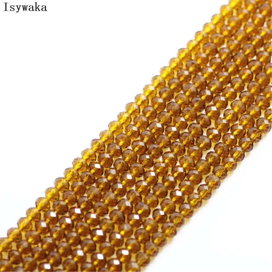 Ink Blue Faceted Crystal Glass Rondelle Beads for Jewelry Making - 170pcs, 2mm