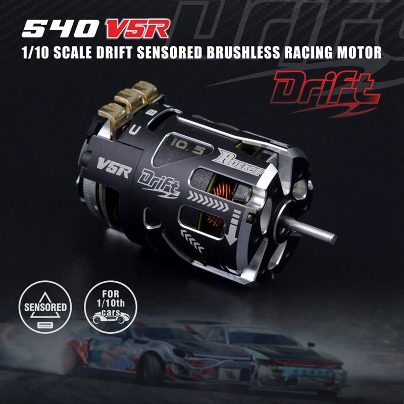 

Rocket 540-V5R Drive Inductive Motor RC Electric Motors 8.5 10.5T Reverse Install Abc