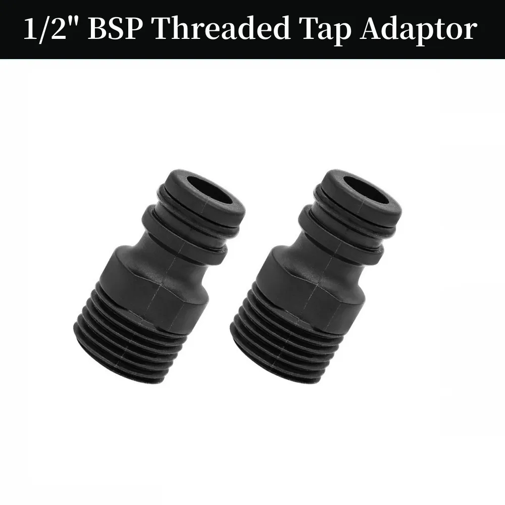 

2PCS Threaded Tap Adaptor 1/2" BSP Garden Water Hose Quick Pipe Connector Fitting Garden Irrigation System Parts Adapters