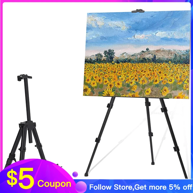 Portable Artist Easel Stand - Adjustable Height Painting Easel with Bag -  Table Top Art Drawing Easels for Painting Canvas - AliExpress