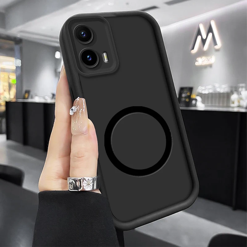 Shockproof Silicone Soft Protective Phone Case with Magnetic Sticker - Bumper Cover