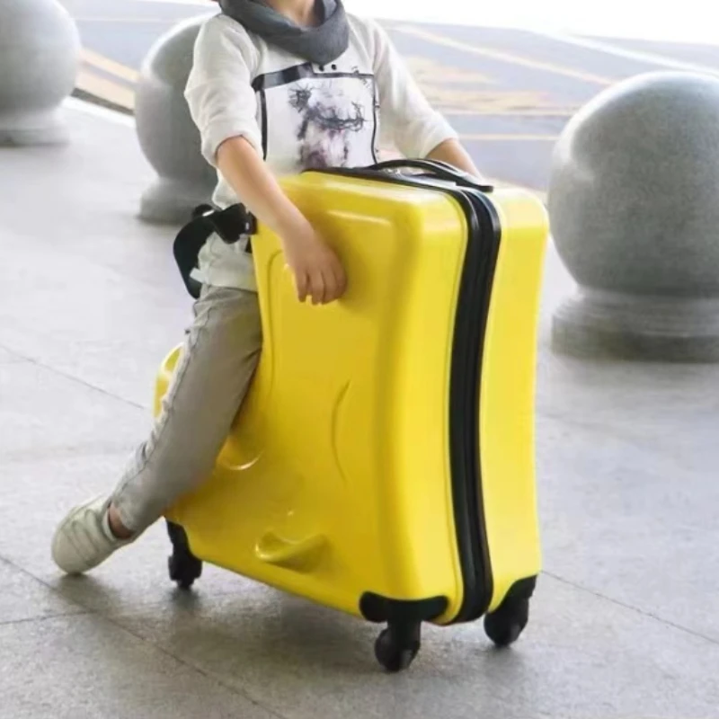 20/24 inch kids luggage,Lightweight suitcase on wheels,children's 20'' cabin can sit down rolling luggage trolley case gift - Image 4