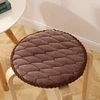 Round Velvet Seat Cushion 25-50cm Solid Color Stool Seat Mat Thick  Soft Chair Pads Portable Outdoor Kindergarten Stool Cushion 2