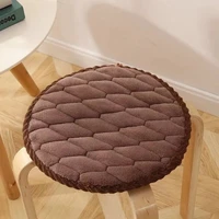 Round Velvet Seat Cushion 25-50cm Solid Color Stool Seat Mat Thick  Soft Chair Pads Portable Outdoor Kindergarten Stool Cushion 2