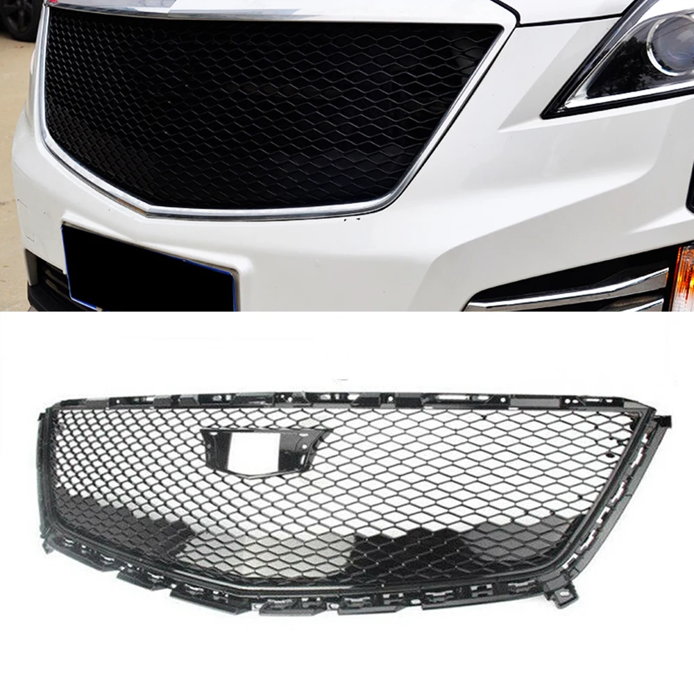 

For Cadillac XT5 2016 2017 2018 2019 2020 2021 2022 2023 Honeycomb Style Grill Front Grille Black Grid Upper Bumper Hood Mesh