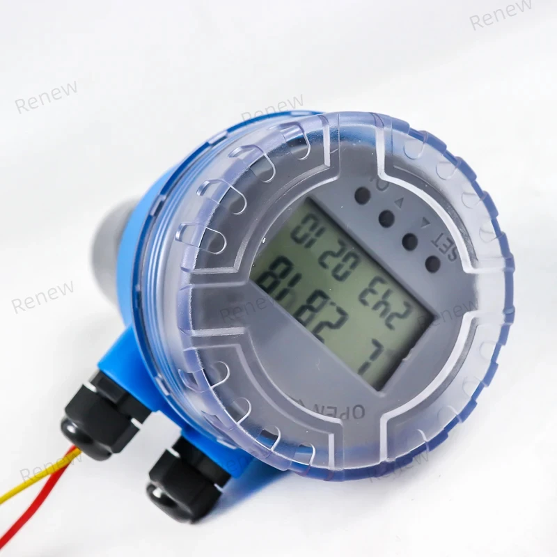 Liquid Level Sensor 5m 10m 20m 4-20ma Ultrasonic Level Meter No Contact Sanitary Olive Oil Tank Ultrasonic Level Sensor For Grain Solids Silo