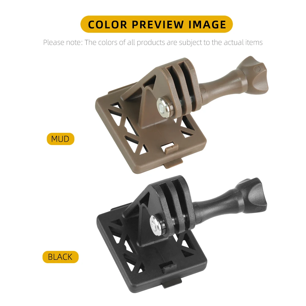 BOOIU Taktische Helm Adapter Ständer Für Gopro Hero Front Action Kamera FAST/MICH/NVG Feste Installieren Airsoft Helm zubehör – Detail 6