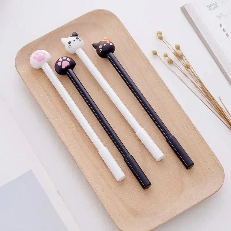 10Pcs/lot Creative Cartoon Cat Claw Neutral Pen Black Student Neutral Pens Stationery Art Writing Supplies Office Accessories