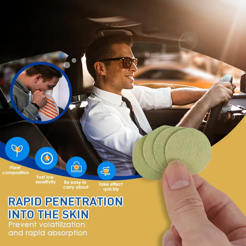 4pcs Motion Sickness Patch Relieve Nausea Vomiting Sticker Herbal Dizziness Headache Medical Plaster for kids Adult Health Care