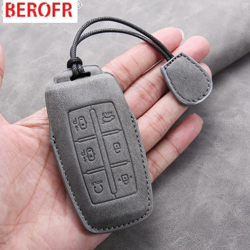 Car Key Case 6 Buttons for Hyundai Genesis G70 G80 G90 GV80 GV60 GV70 Smart Keyless Entry Remote Control Protect Shell Accessory