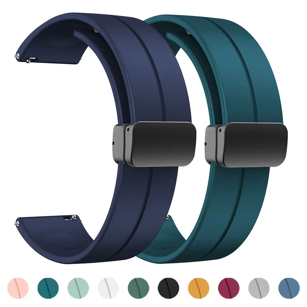 Silicone Magnetic Smartwatch Band - 20mm/22mm