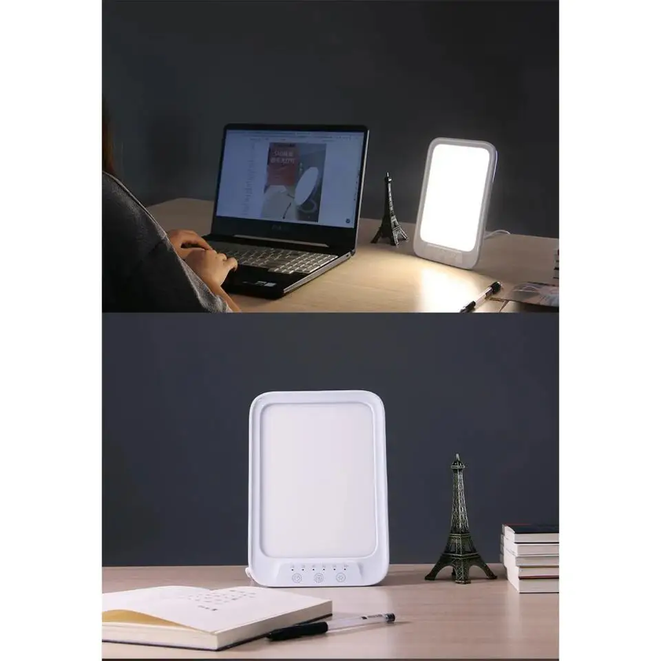 Sad Therapy Lamp Bionic Sunlight Daylight Lamp 20000 Lux Cool & Warm Light Against Depression 3 Light Color 10 Brightness Levels