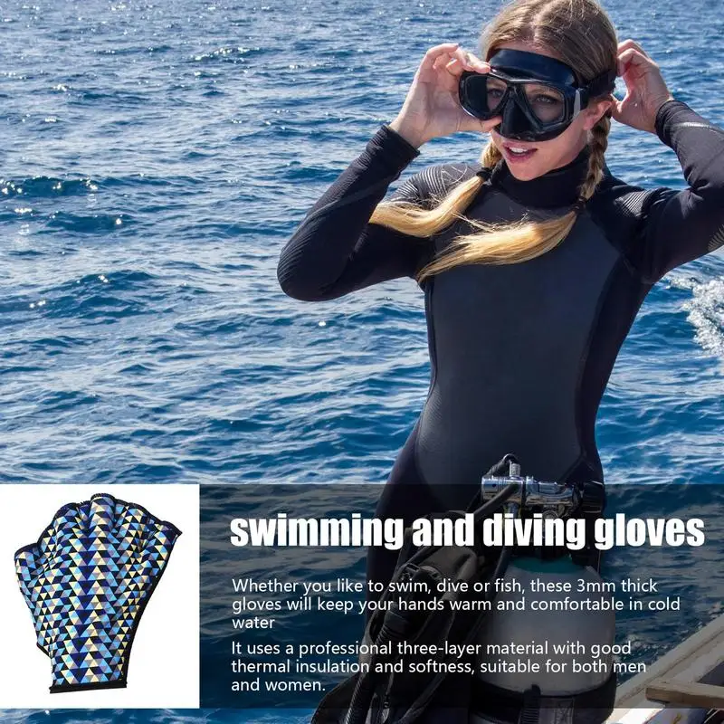 Swim Gloves Webbed Gloves Sports Aqua Webbed Swim Fitness Water Aerobics For Men Women Diving Surfing Fitness