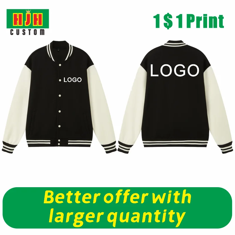 Men's Baseball Uniform Street Jacket Custom Embroidered Print Your Own Design Fashion Warm Comfortable Jacket 4XL