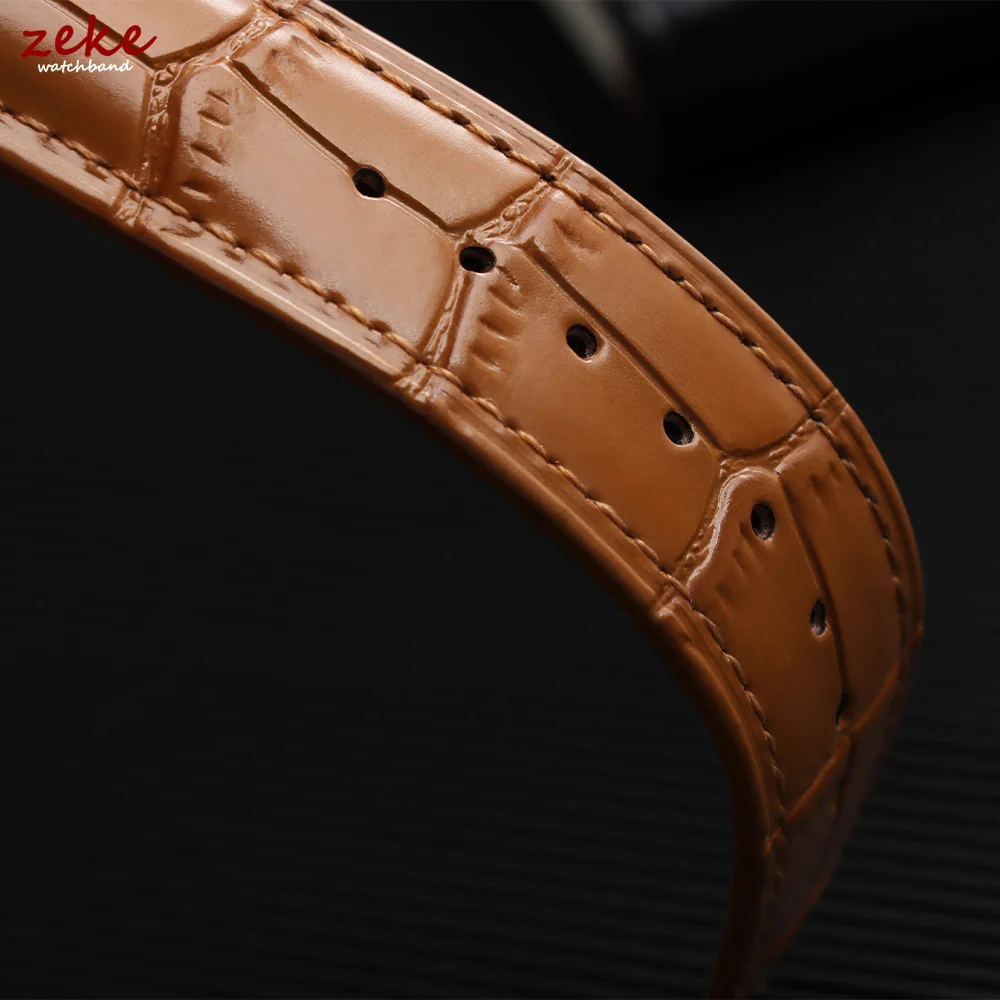 Bamboo Pattern Leather Watchband - Universal Design, Multiple Sizes Available