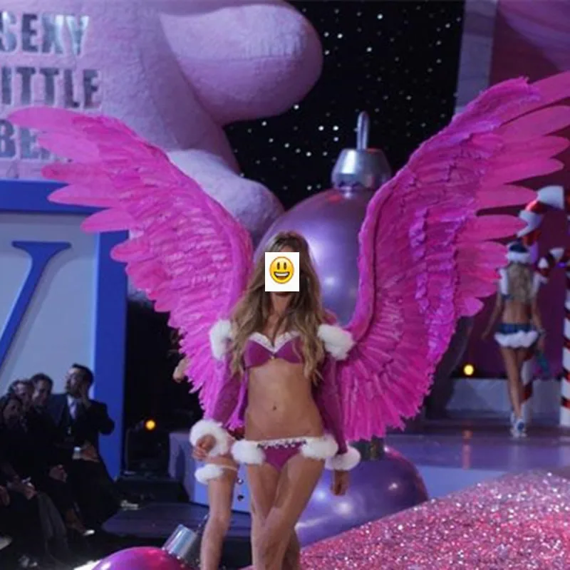 

Adults Rose-red Angel Wings Posing Photography Props Feather Handicrafts Lady Men Shoot Accessories For Studio New Type