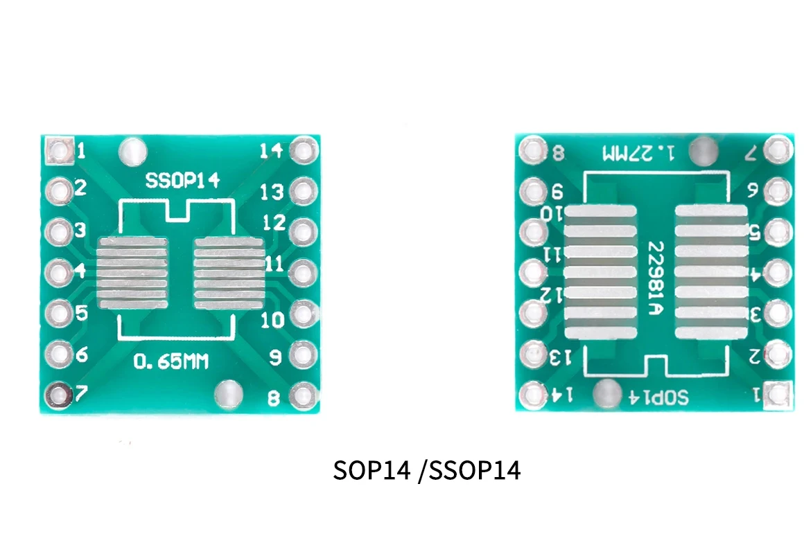 10pcs SOP14 TSSOP14 SSOP14 to DIP14 Transfer Board DIP Pin Board Pitch Adapter