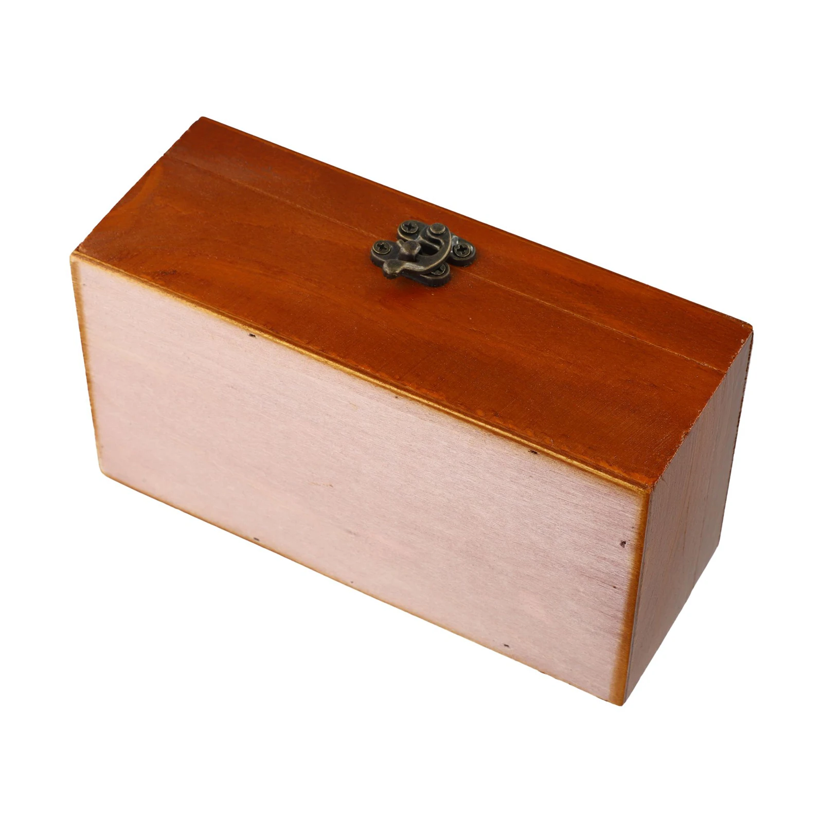 Retro-Aufbewahrungsbox aus Holz mit abschließbarem Holz, dekorativer Koffer für Zuhause oder Büro, Holzkiste mit Klappdeckel, Andenkenhalter mit Schloss – Detail 27