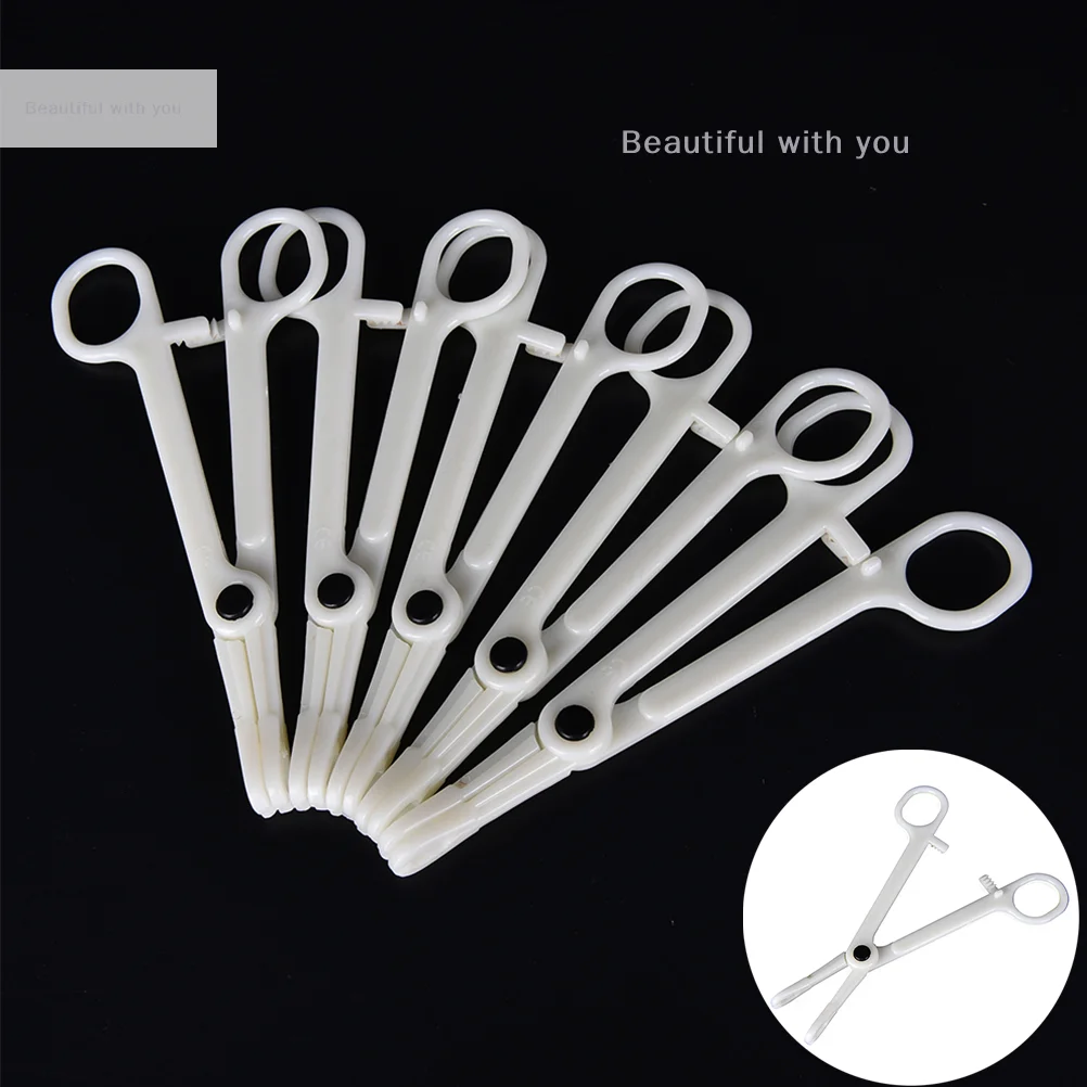 

1 Pc Disposable Sterile Slotted Round Navel Forceps Clamp Triangle Open Plier Ear Nose Piercing Tools Tattoo Piercing Supply