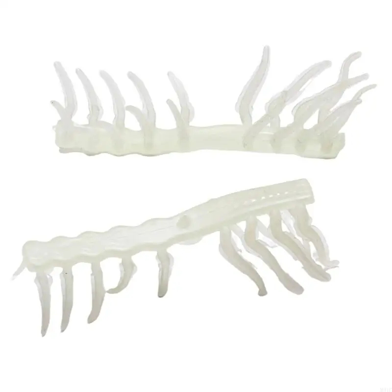 M5TC 10Pcs Glowing Simulation Prawns Shrimp Fishing Lures Baits Silicone Swim Shrimp Lures Baits Floating Sinking Set