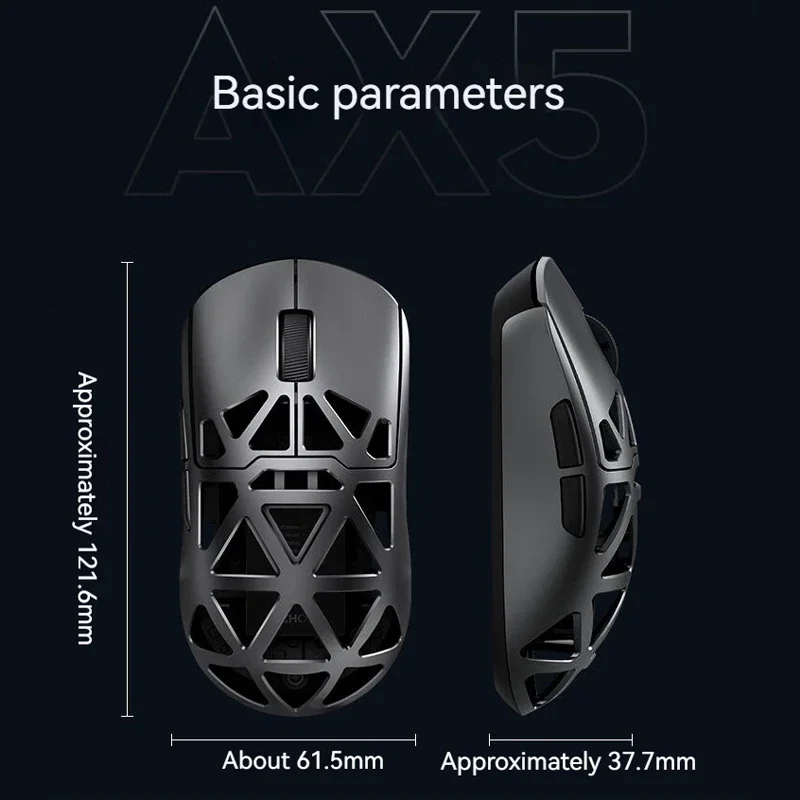 Mselect ax5 pro max maus magnesium legierung paw3395 8k rücklauf 