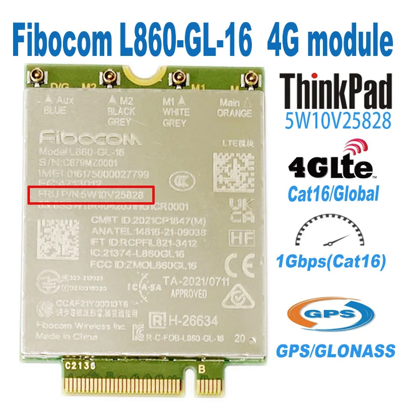 Wdxun-fibocom L860-gl16 5w10v25828 para T14 T14s L14 L15 P14s P15v X13 Yoga Gen3 x1 Nano Gen2 T16 P16s Gen1 - Imagem 2