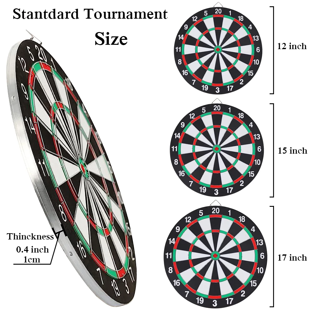 Paper Dartboard with Steel-Plastic Darts for Adults, Teens and Family Bars Office and Leisure Sport Two Games Design 12/15/17 in