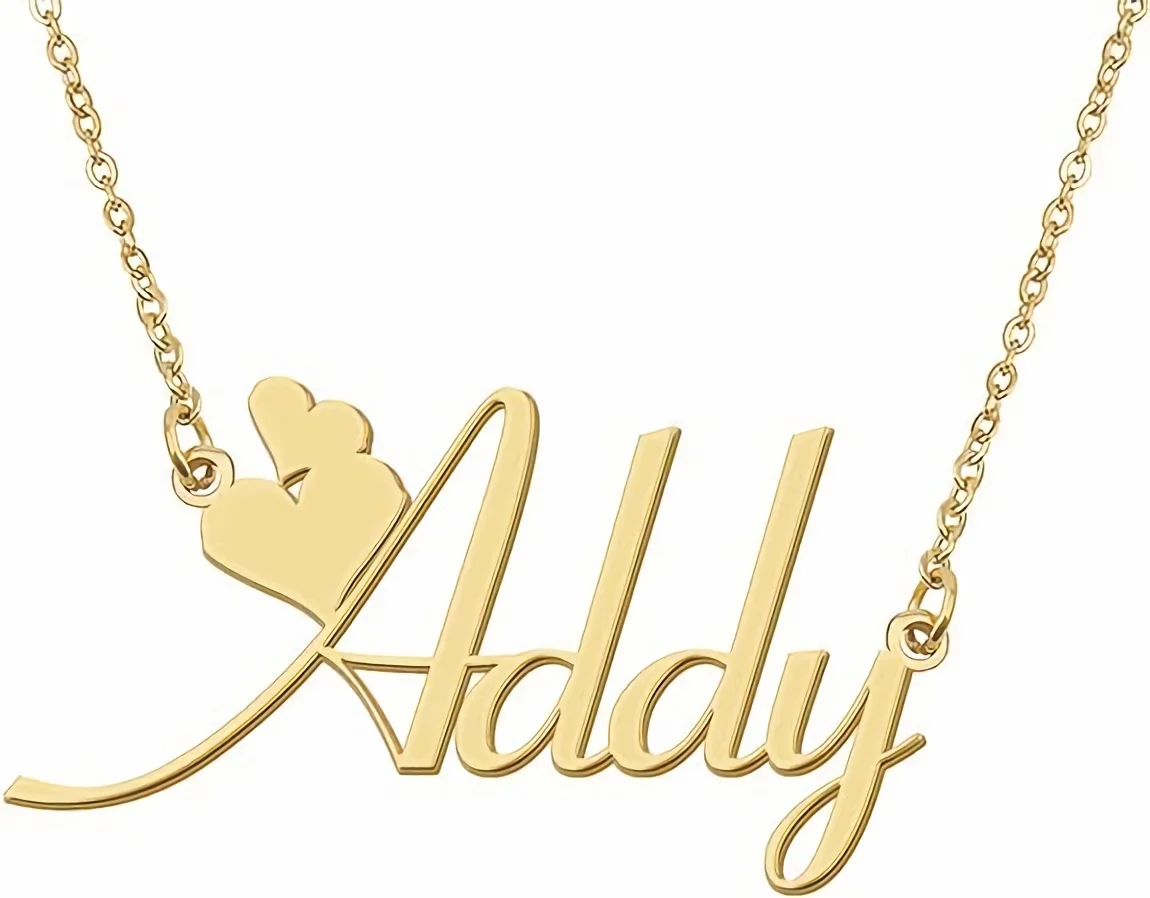 

Addy Initial Name Necklace for Women Personalized Stainless Steel Gold Pendant Girls Annivesary Jewelry Gift