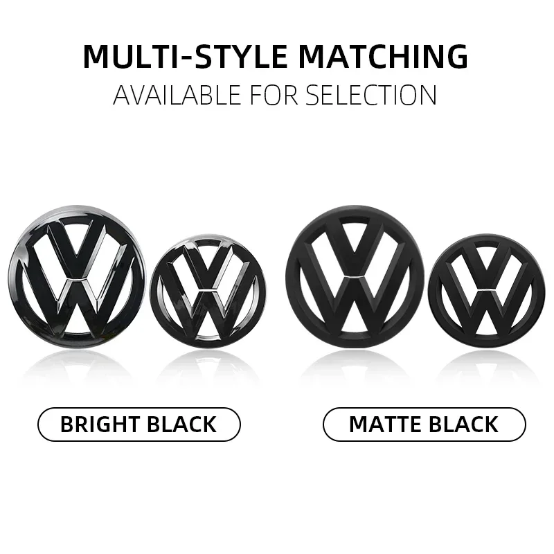 폭스바겐 VW 신형 2개 자동차 전면 그릴 배지 교체 엠블럼 자동차 로고 스티커 폭스바겐 VW 골프 5 MK5 GTI 129mm X 1용