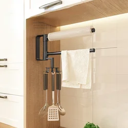 Kitchen Space  Perforation-free Wall Mounted Black Kitchen Supplies Storage Knife Holder Shelf Hanger kitchen accessories
