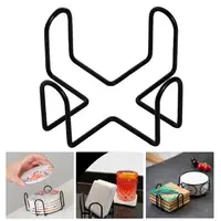 Mental Coaster Mat Storage Rack Durable Space Saving Placemat Storage Organizer Kitchen Accessories Desktop Decoration 1