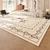 Carpet for Living Room Light Luxury Large Area Fluffy Plush Bedroom Bedside Rug Retro Floral Soft Cloakroom Mat Alfombra 거실 카펫 1