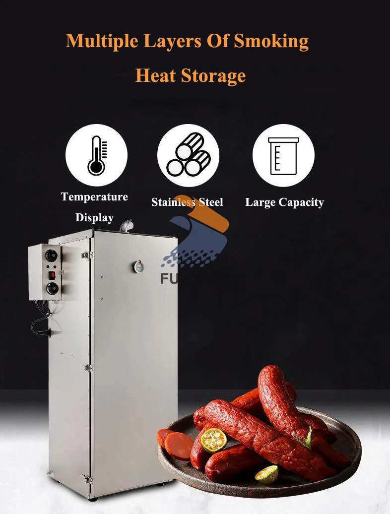 Description Picture 6 of itemHigh Efficiency Electric Meat Smoker Machine 5 Layers Meat Fish Catfish Smoking Machine Drying Oven Chicken Smoker Machine
