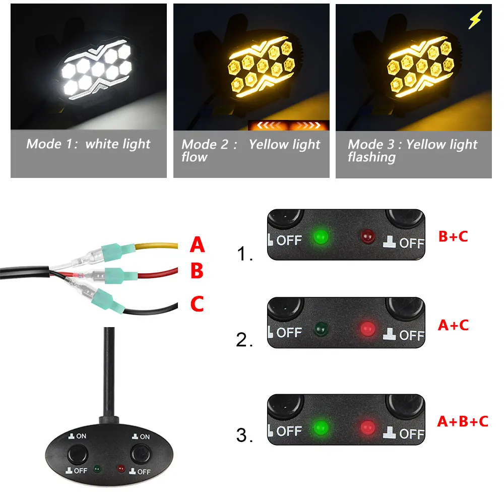 5.5Inch Work Fog Light LED Headlight Light Auto Fog Light Led Light Bar for Moto