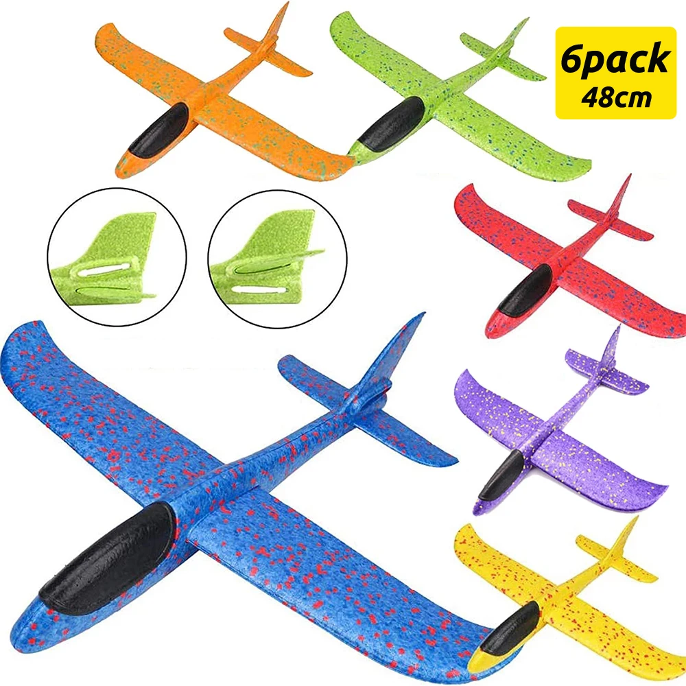 Epp Foam Throw Ing Flying Airplane Hand Launch Free Fly Plane Hand Throw Plane Puzzle Model Toys For Kids 36 Cm48Cm