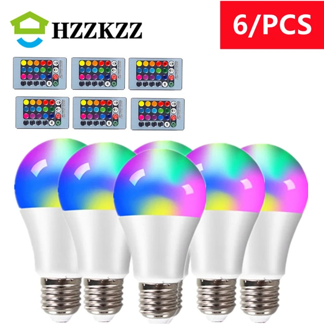Lampe LED E14 RGB avec télécommande, 3W - Wood, Tools & Deco