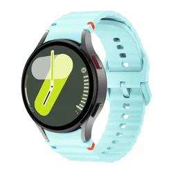 Enhanced Silicone Bracelet for Galaxy Watch - Seamless Design for Comfort and Style (Light blue 12)