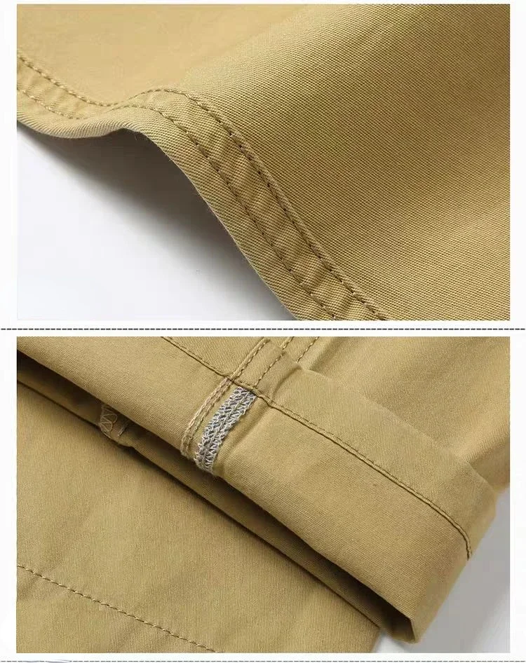 Herren 100% Baumwolle Sommer Dünne Hosen Herbst Anzug Hose Hosen Hohe Taille Gerade Lose Bland Solide Business Casual Hosen Gozbkf – Detail 16