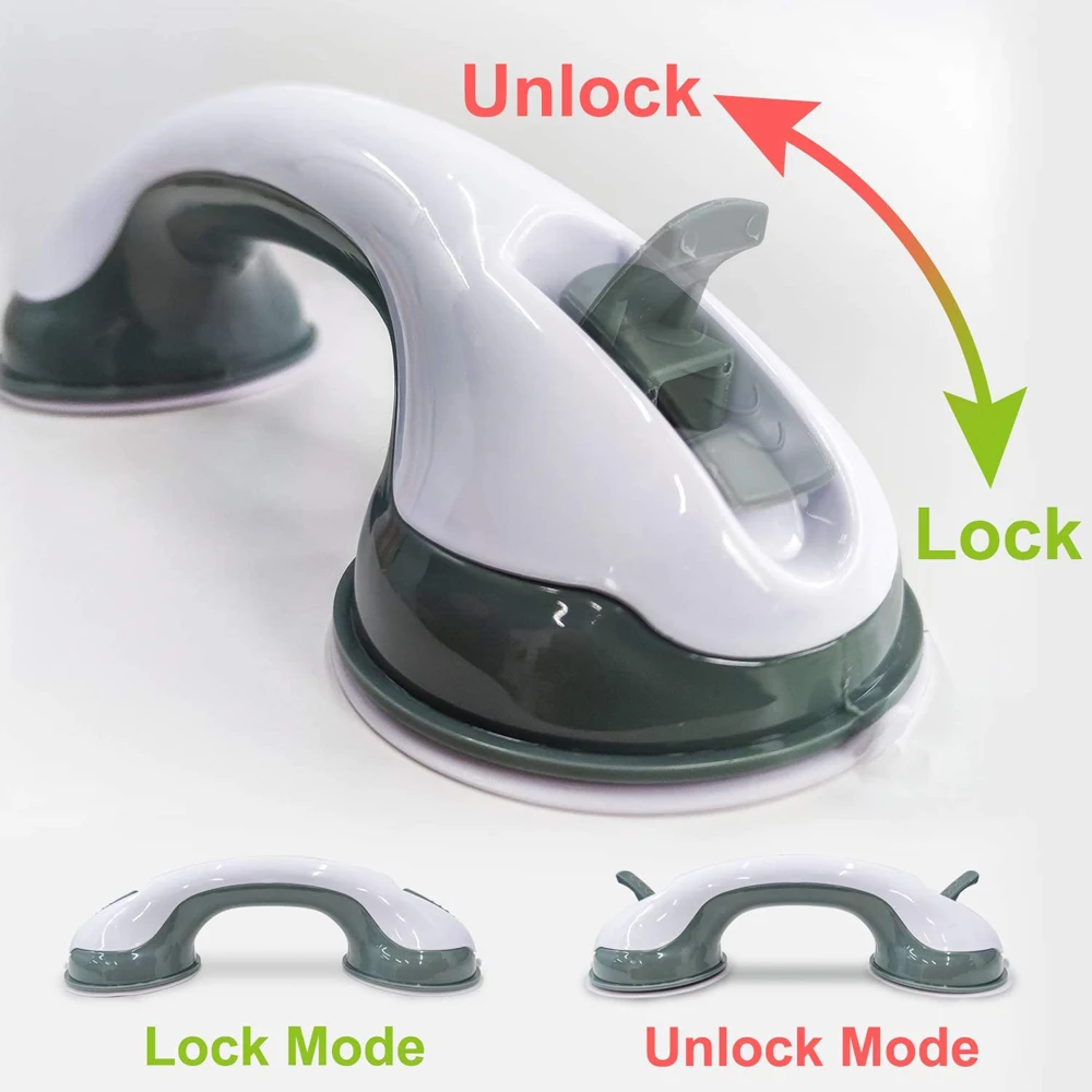 New Shower Handle Safety Helping Handle Anti Slip Support Toilet Bathroom Safe Grab Bar Vacuum Sucker Suction Cup Handrail