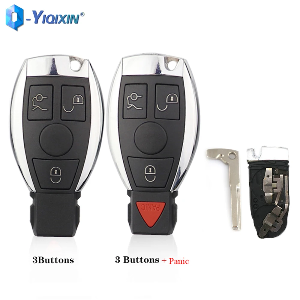 Yiqixin Bga 3/4 Pulsante Smart Card Portachiavi Per Mercedes Benz W211 A C E G S R Sl Ml Gml Cl Gl Cls Cla Clk Slk Glk Car Keyless Go