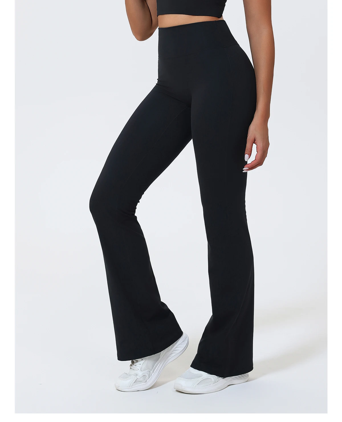 Hearuisavy Sommer Damen Workout Schlaghose Leggings Pilates Fitness Hose Hochgeschnittene Po-Lifting Yoga Schlaghose – Detail 29