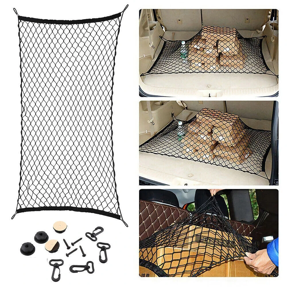 Universal Large Elastic Nylon Mesh Cargo Net for Vehicle Storage and Organization
