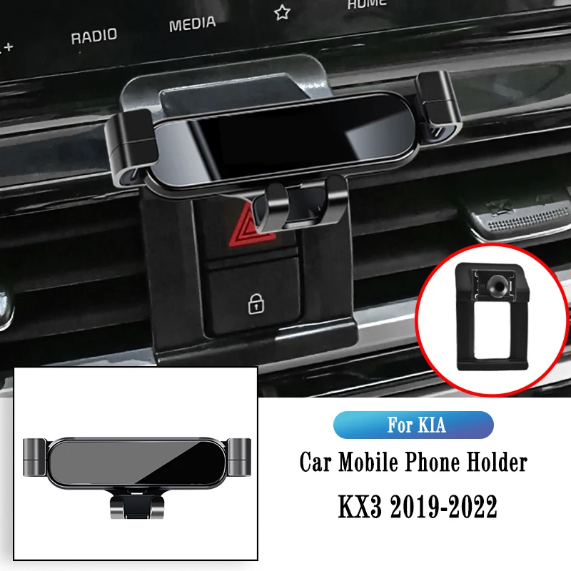 

Car Phone Holder For KIA KX3 2019-2022 Gravity Navigation Bracket GPS Stand Air Outlet Clip Rotatable Support Auto Accessories