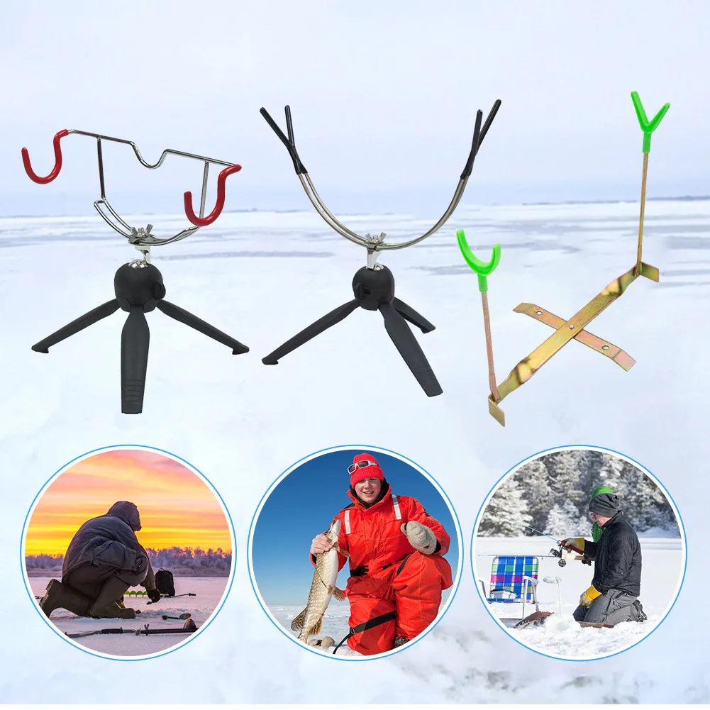 Portable Double Head Fishing Rod Holder for Winter Sea