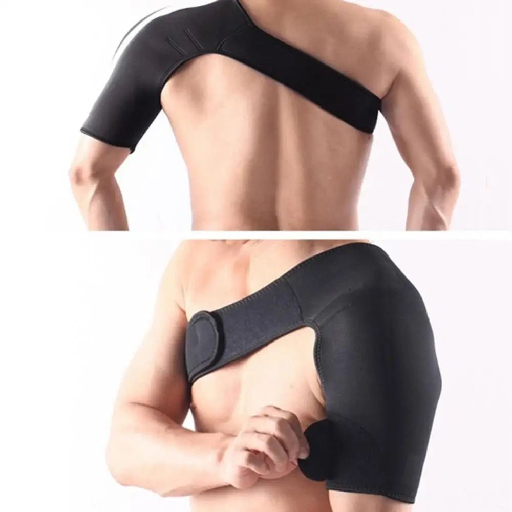 

Back Support Unisex Adjustable Elastic Sport Pain Relief Single Shoulder Protector Brace Sports Safety Fitness Building